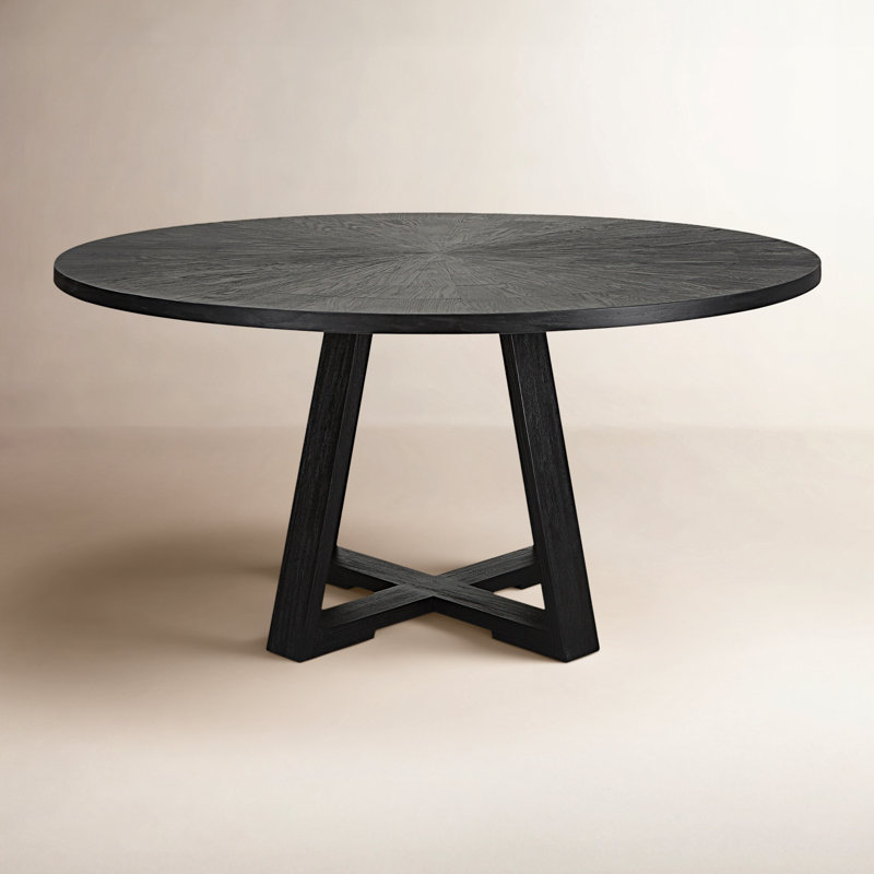 Evalee Round with Solid Wood Base Dining Table