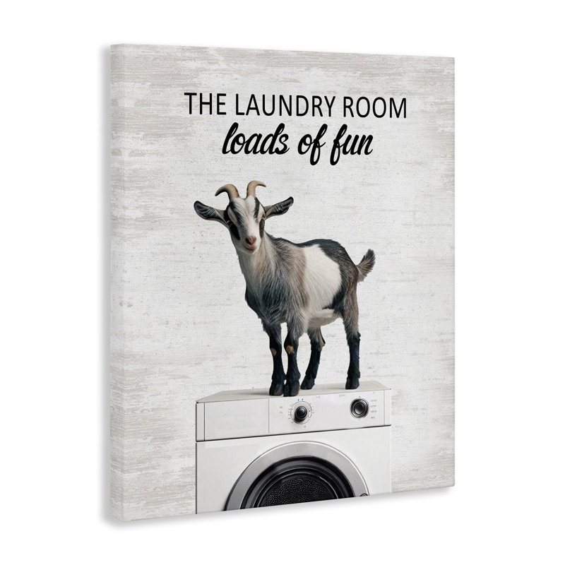 Charges de toile de chèvre Fun Laundry, design par Lettré et doublé, H 40 po x l 30 po
