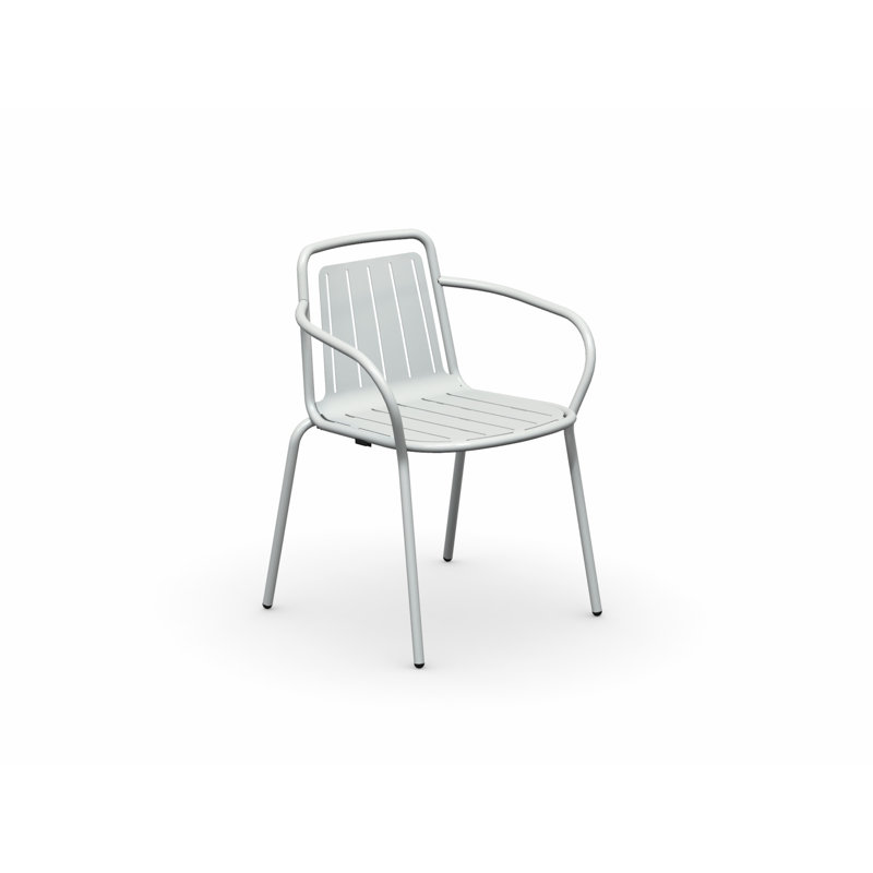 Easy Metal Outdoor Armchair, Matt Optic White