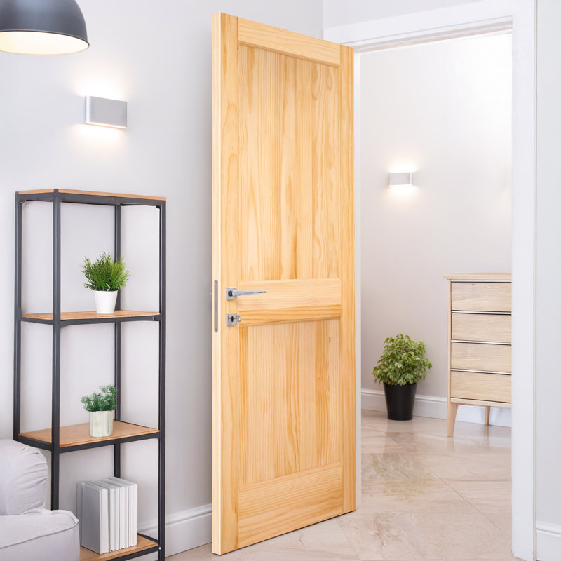80'' Solid Core Interior Slab Door, Unfinished Pine Slab Door, Solid Wood Door Aadirath, 30'' x 80''