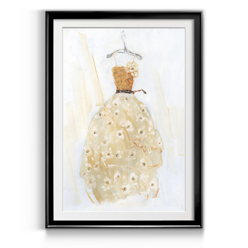 Ball Gown I - Reproduction d'art sur papier encadré, Noir, H 42,5 po x l 30,5 po