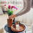 12" Handcrafted Natural Wood Decorative Table Vase