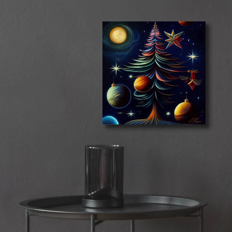 «Christmas Tree Collection 1» par Tanya Mavric, H 12 po x l 12 po x P 0,13 po