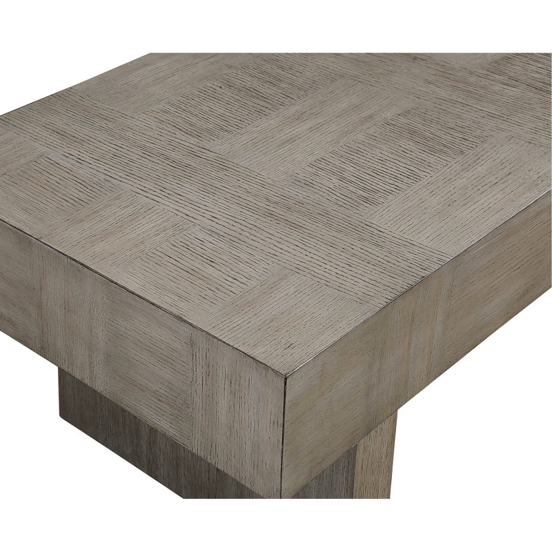 Table de salon 3 pièces: table basse et 2 tables de bout, collection en bois et tables brun gris, mobilier élégant