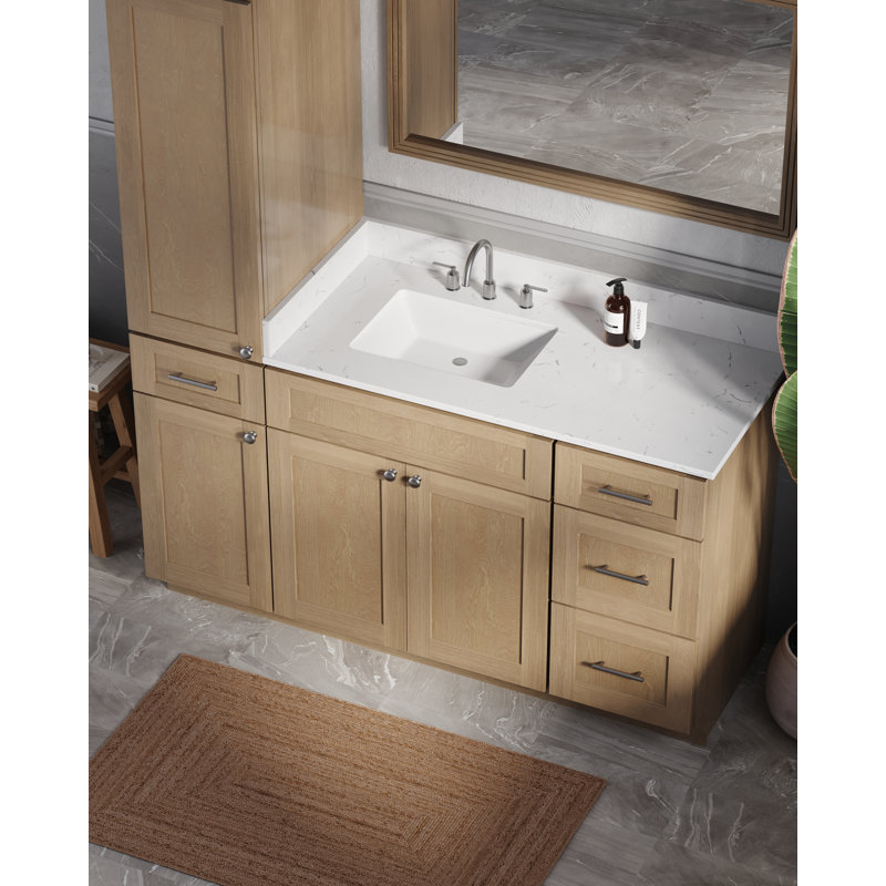 Ensemble de meuble-lavabo simple 60 po Disar, Chêne naturel