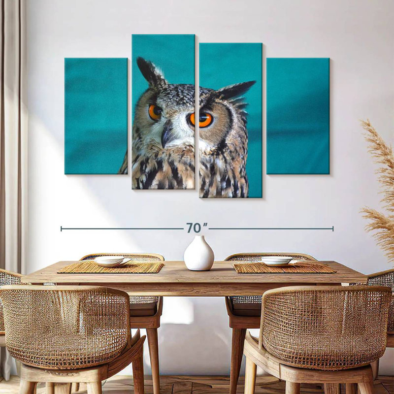 Brampt Charming Tiger Owl, 42" H x 68" W