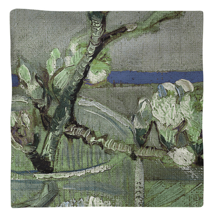 Vincent Van Gogh Cotton Square Napkin, Green