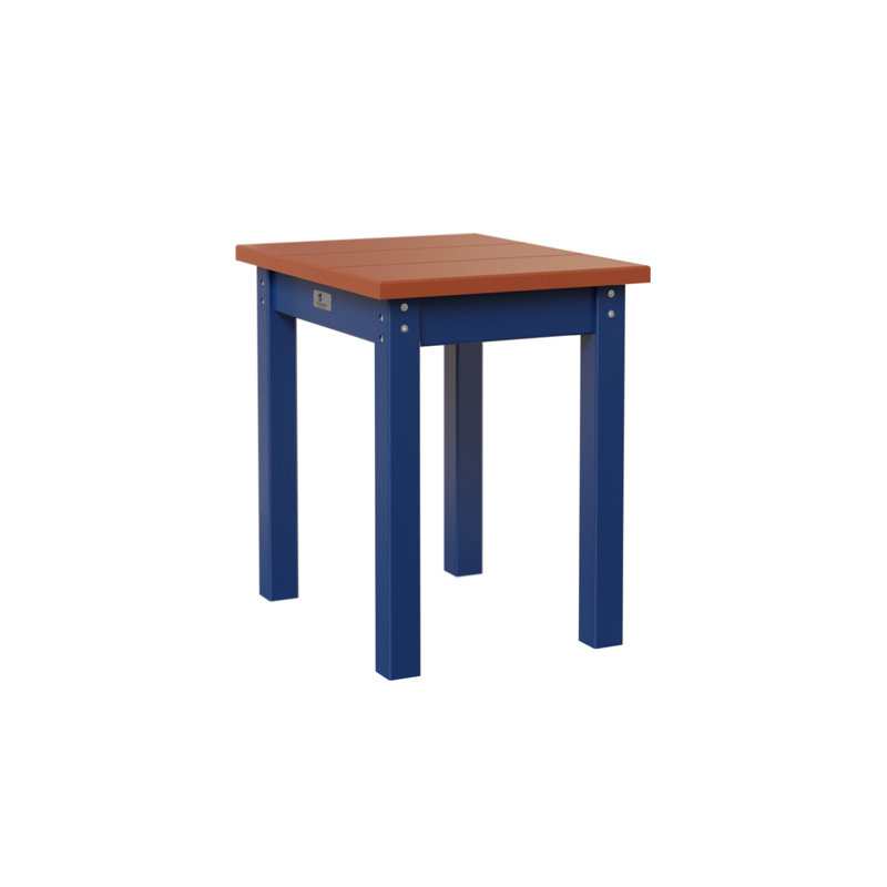 Berlin Gardens Economy End Table, Pacific Blue, Mango Orange