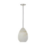 Sean Lavin Alina 1-light LED Pendant in Polished Nickel with Alabaster shade