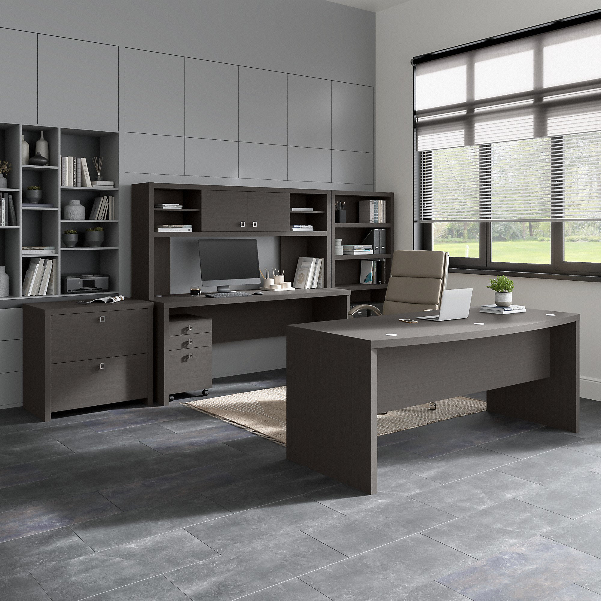 Bush Business Furniture Office 500 Collection 5 Piece Rectangular ...