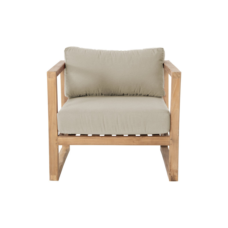 Ensemble de conversation canapé en teck 8 pièces Venice, Beige antique
