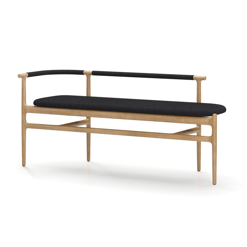 Charlie Upholstered Dining Bench, Natural, Manhattan 804