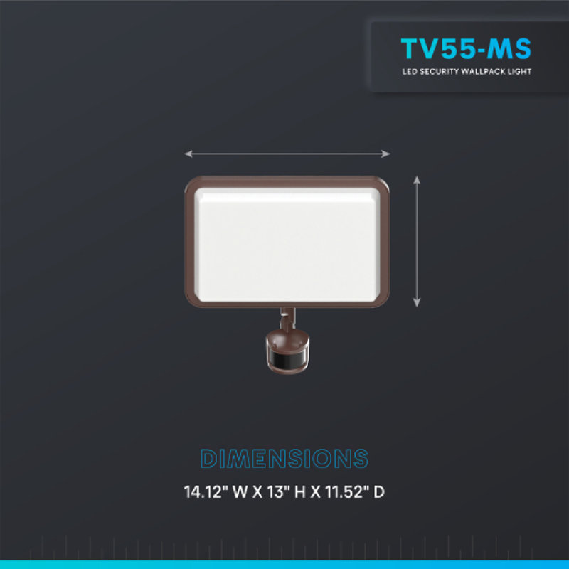 LED Large Flood Light - 5500 Lumen - 4000K - Bronze