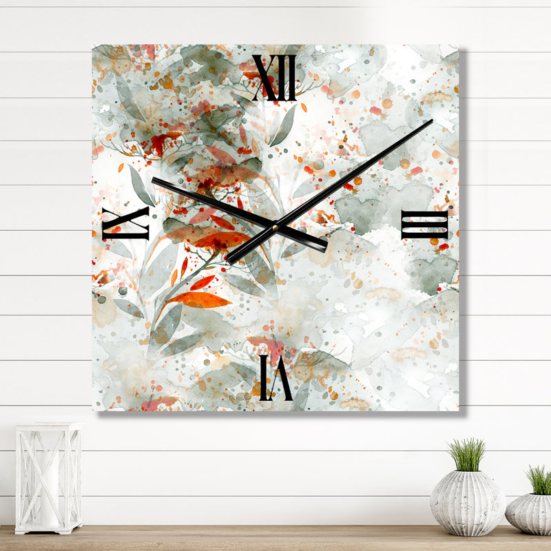 Horloge murale Wildflowers II, Très grand