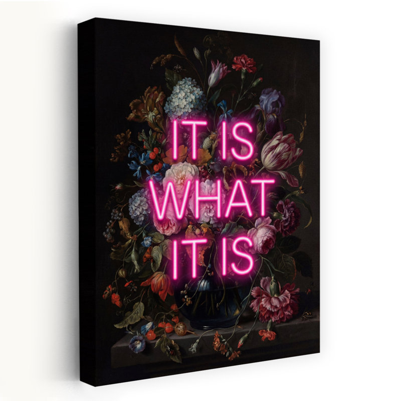 «It Is What It Is», art mural contemporain, H 18 po x l 12 po