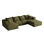 Ensemble de canapé modulaire rembourré moderne sans os, canapé modulaire en forme de L de 132 po avec 6 oreillers-730066857