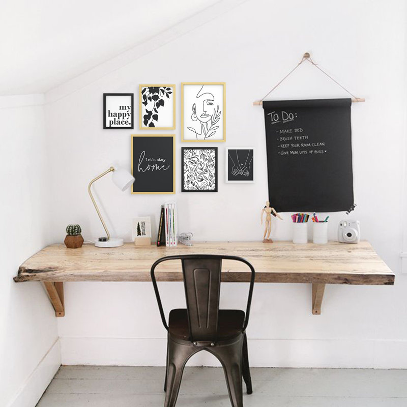  6 Piece Minimalist Gallery Wall Frame Sets, Multi Size 11x14 x2,9.5x12 x2,8x9.5 x2