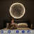 40-Inch Realistic Resin Moon Wall Light – Plug-In Dimmable LED Moon Sconce with Remote Control, 38 W Main & 15 W Night Light, Meteorite Crater Texture, 1.75″ Thick Wall-Mounted Décor for Home & Commer-691100725