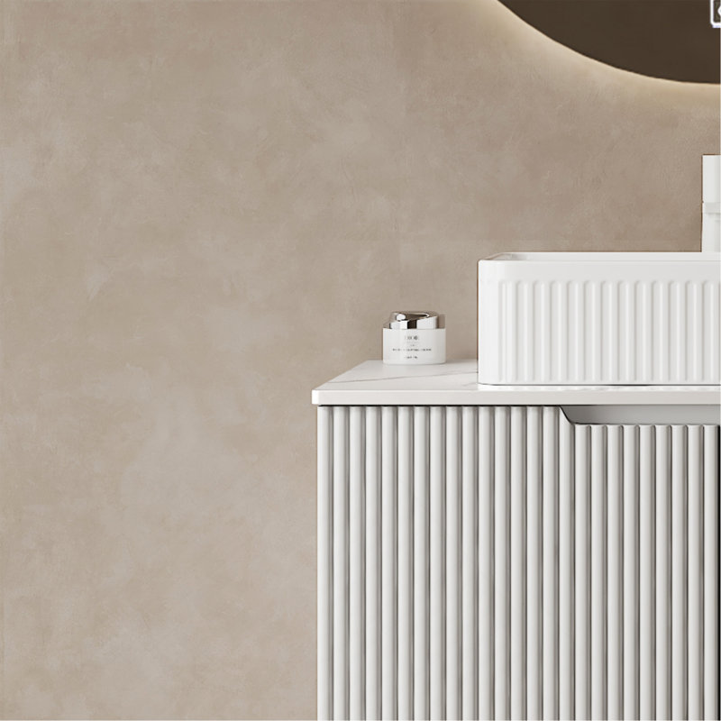 Armoire autoportante 30 po sans lavabo, avec comptoir blanc Carrara et 2 portes, blanc, Blanc