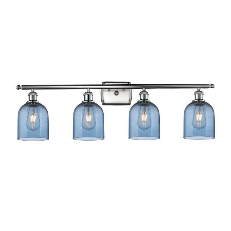 Anacaren 4 - Light Dimmable Vanity Light, Polished Chrome, Princess Blue