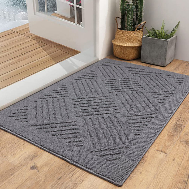Tapis d'entrée antidérapant antidérapant Premium Premium, L 32 po x L 48 po, Gris