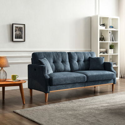 Bleu foncé 3 avec housse respirante et imperméable 3 coussins avant