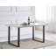 Modern 150Cm Marble Pattern Dining Table With 4 Ample Velvet Armchairs-270376707