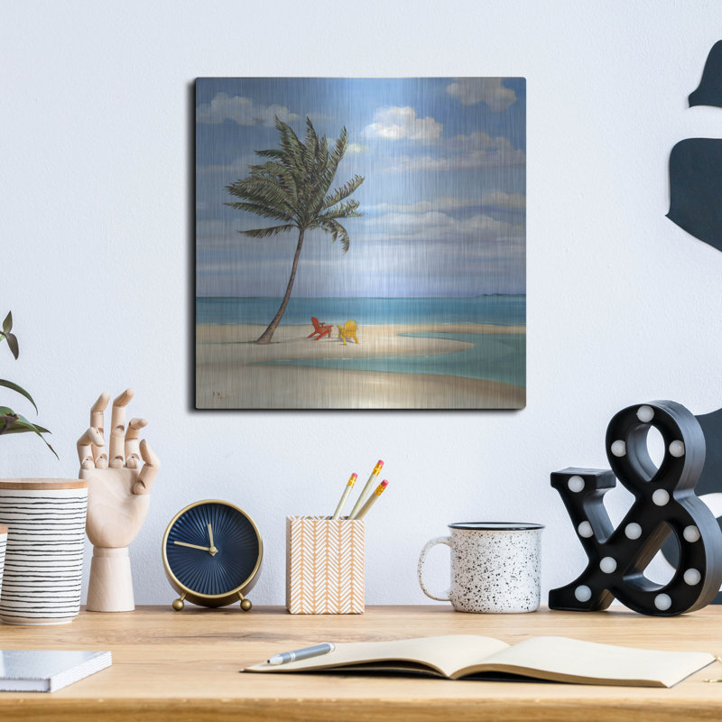 «Inlet Palm I» par Paul Brent, H 12 po x l 12 po