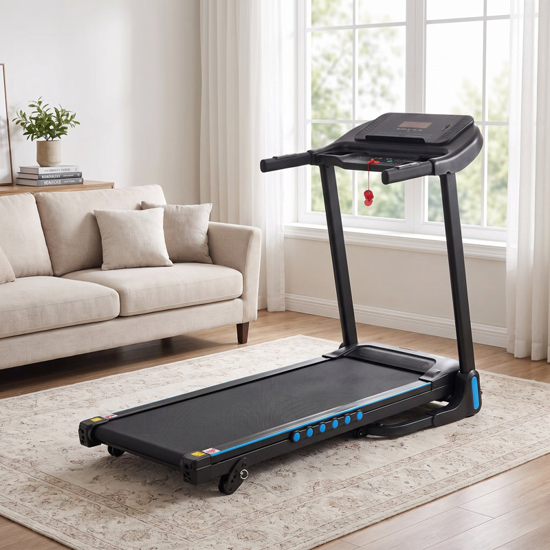 3.0 HP Folding Treadmill with 10 MPH Speed, 350 lbs Capacity, 4-Level Manual Incline, Bluetooth Speaker, USB & Type-C Charging