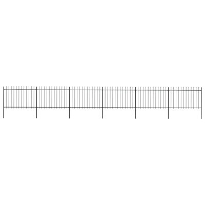 Evija Garden Fence Spear Top Steel Outdoor Panels Barrier Border Multi Sizes
