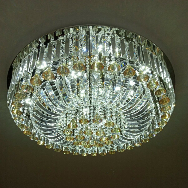 Marks LED Flush Mount, Champagne, 28cm H x 80cm W x 80cm D