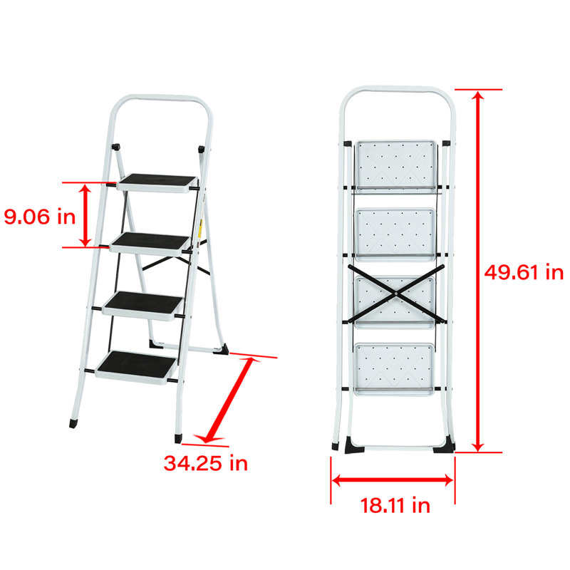 4 - Step Steel Folding Step Ladder