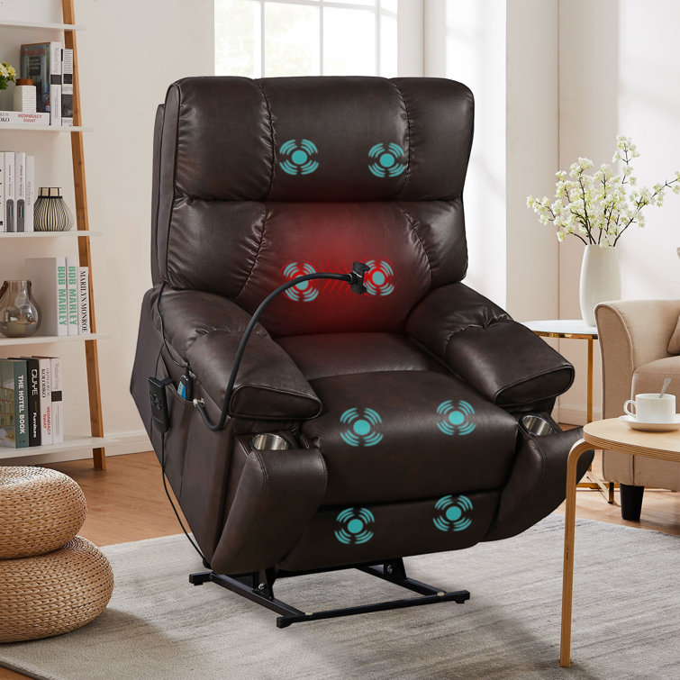 Vegan Leather Heated Massage Chair