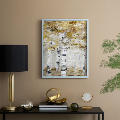 «Neutral Birch I», reproduction encadrée - bois massif