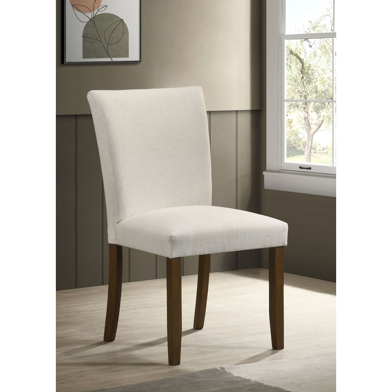 19.9" W Transitional Dining Side Chair, Beige