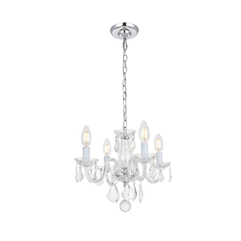 Jaquelin 4 - Light Dimmable Chandelier, Chrome