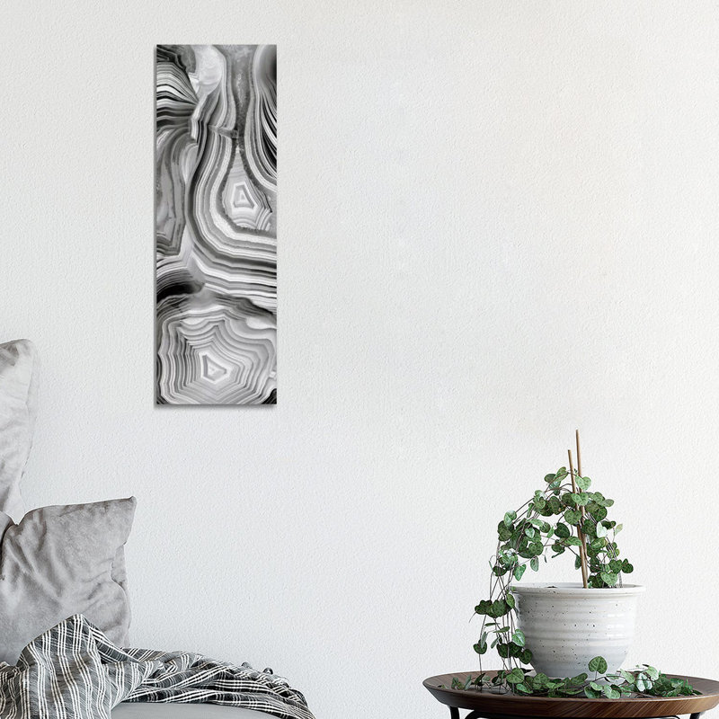 Agate Panel Iii by Danielle Carson - Panoramic Painting on Canvas, 30.48 cm H x 91.44 cm W x 1.91 cm D, No Frame
