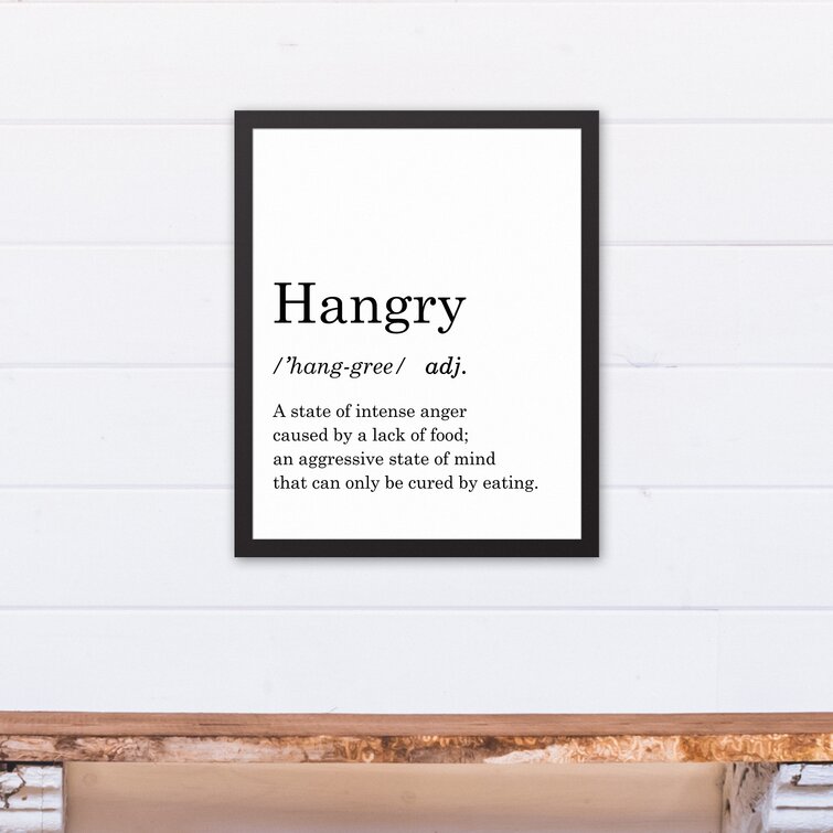Hangry Framed Print On Canvas