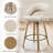 Mid-Century Modern Upholstered Swivel Dining Bar Stools with Wood Legs-452152450