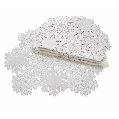 Shimmer Snowflake Polyester Geometric Placemat