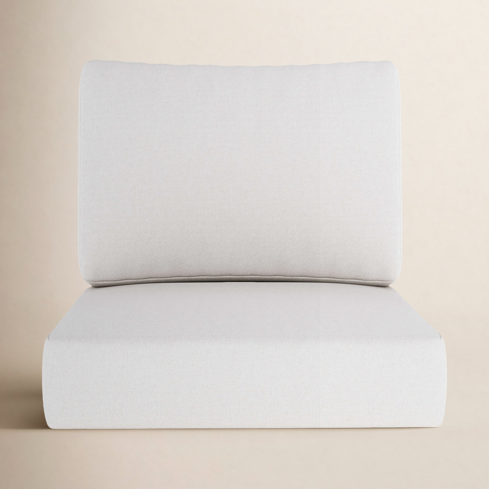 Amala Sunbrella® Seat and Back Cushion, Sunbrella® Canvas Natural, 25" W x 25.5" D
