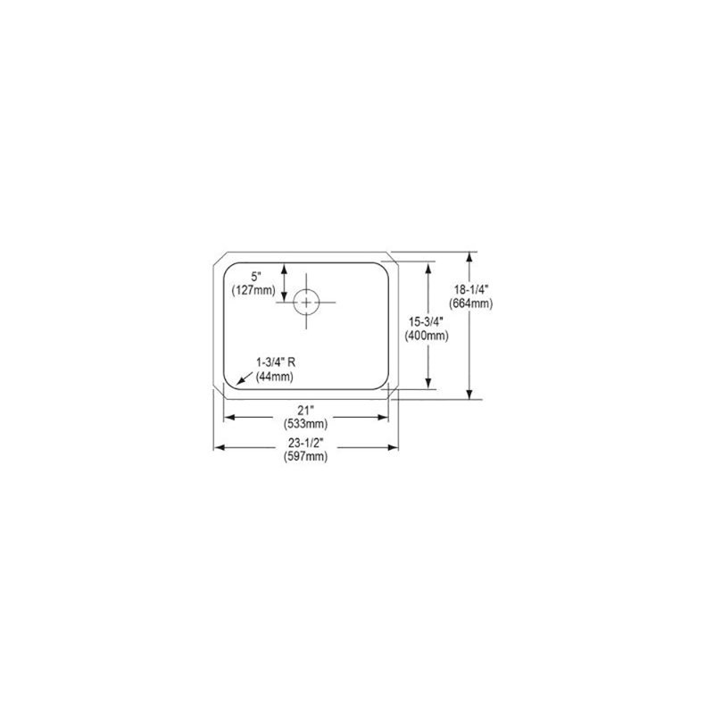 24" L x 18" W Undermount Kitchen Sink