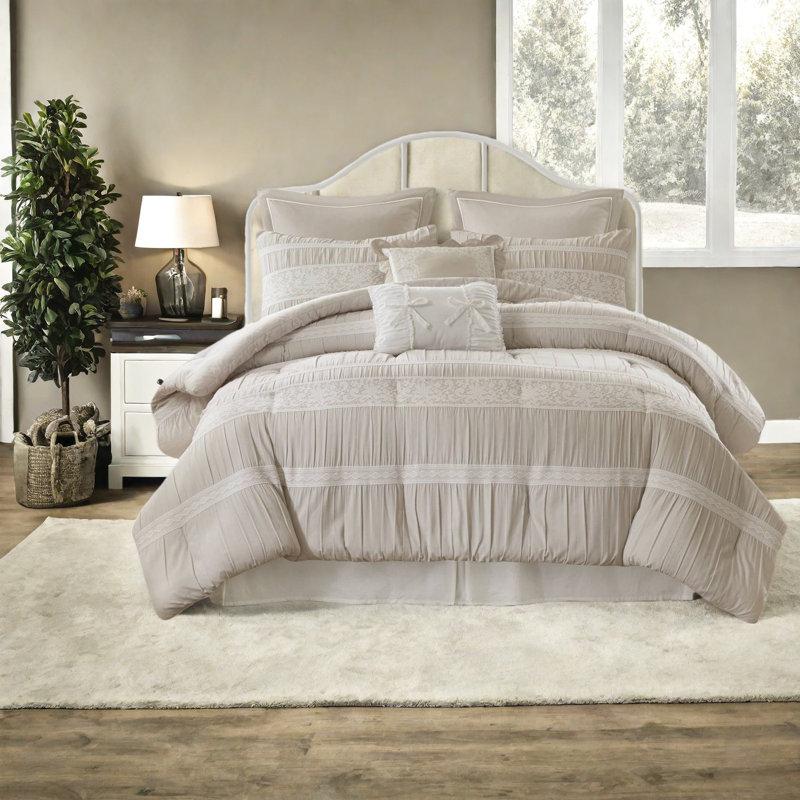 Ensemble de literie en jacquard de qualité supérieure, de style Shabby Chic, idéal pour une décoration intérieure confortable