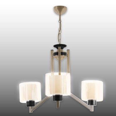 Lustre en cuivre à hauteur réglable 3 lumières