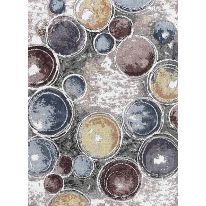 Zidane Polka Dots Indoor Rug, Rectangle 4' x 6'