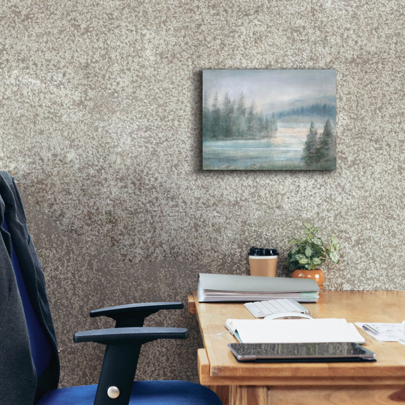 «Morning On The Lake» par Danhui Nai, art mural sur toile, H 12 pi x l 16 pi