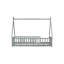 Lit simple en forme de tente, lit tipi avec garde-corps, lattes, gris-1274486506