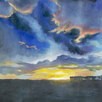 Coucher de soleil éclatant I