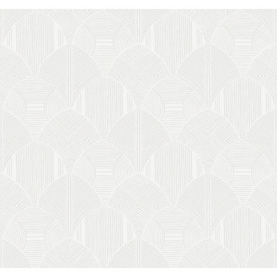 Meyberg Silver Geometric Wallpaper