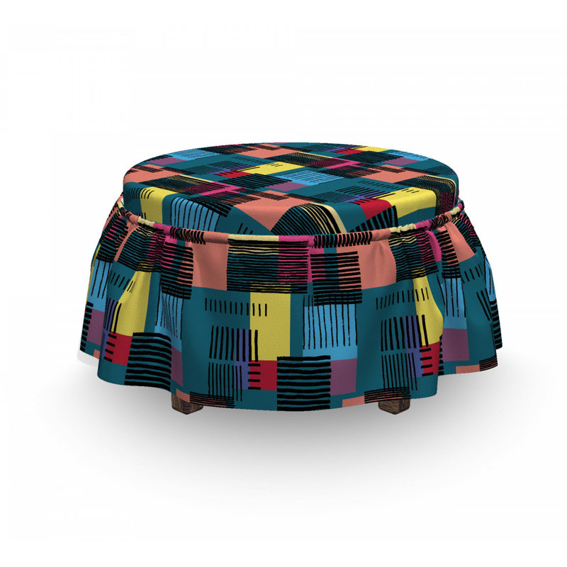 Housse pour repose-pieds shapes geometric